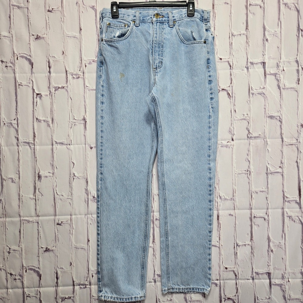 VTG Y2K Carhartt‎ Men Relaxed Light Wash Denim Jeans Workwear Distressed 34x32